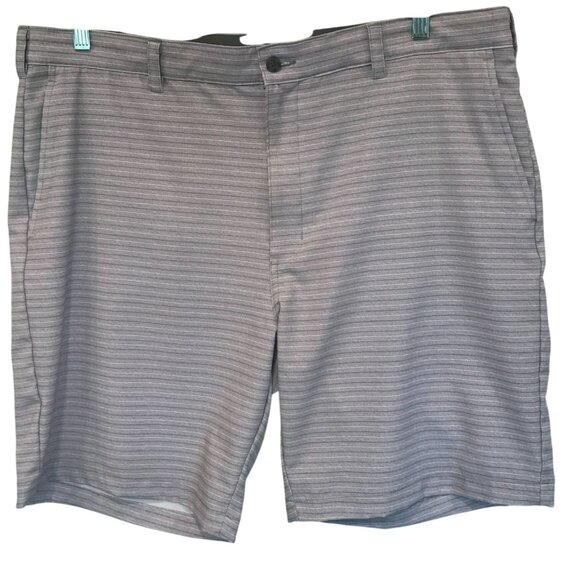 Ben Hogan Men's Flat Front Striped Bermuda Golf Shorts Sz 40 in  Gray Activewear - Picture 1 of 14